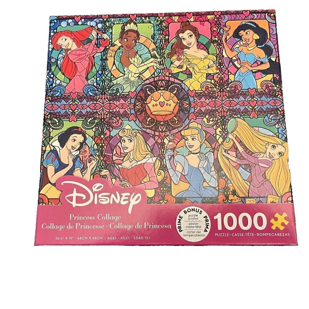 Disney Princess COMPLETE 26.6"x19" Collage Puzzle by Ceaco 1000 Pieces Age 12+